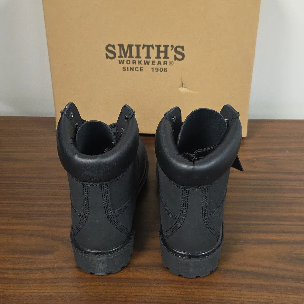 Smith Workwear Black Leather Boots Men's Size 8.5 SM10011 001